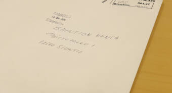 Kuvert adresserat till Sjundeå kommun